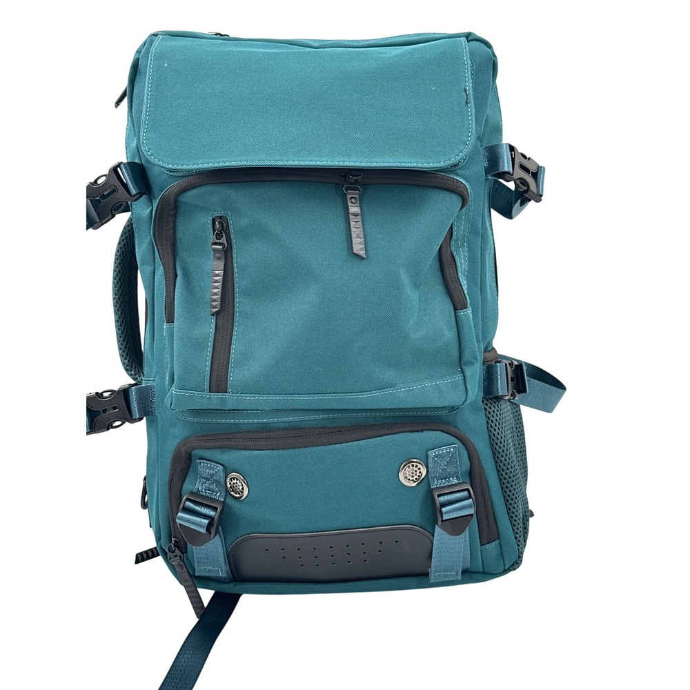 Convertible Tactical Backpack Messenger Bag Teal Blue Multi-Pocket Travel Duffel